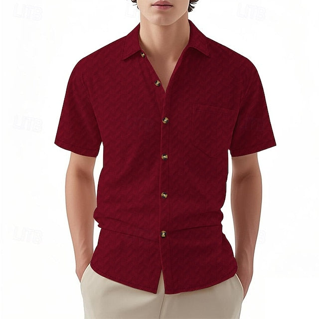 Beach Button Up Men's Casual Summer Shirt