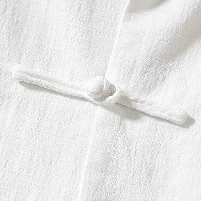 Linen Shirt Reindeer Men's Casual Button Up