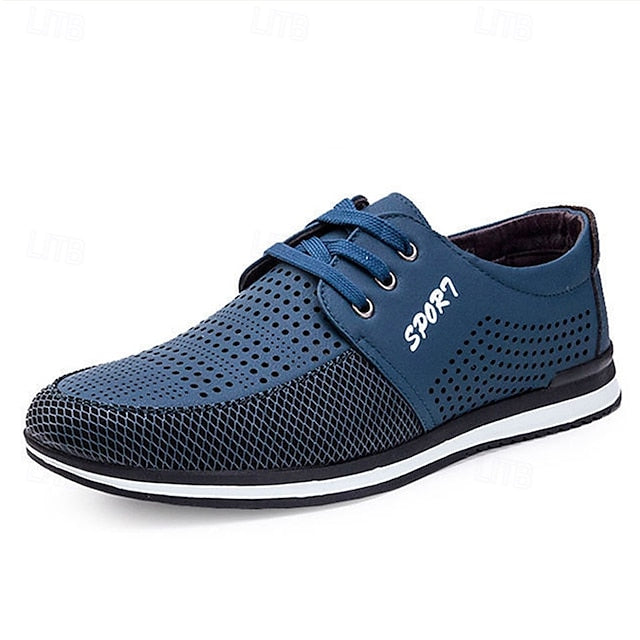 Breathable - with Navy Mesh Shoes Blue Upper Men's Sports