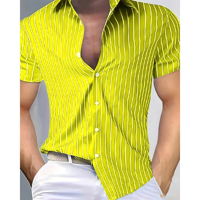 Casual Beach Button Up Men's Shirt Summer