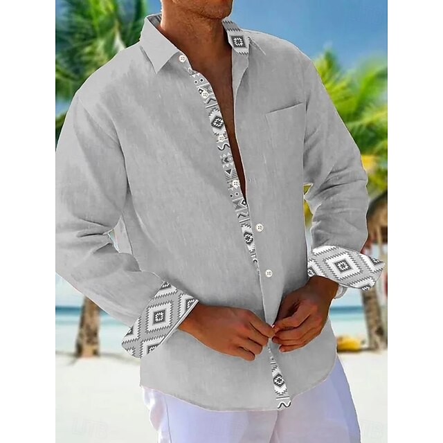 Casual Button Summer Beach Up Men's Shirt