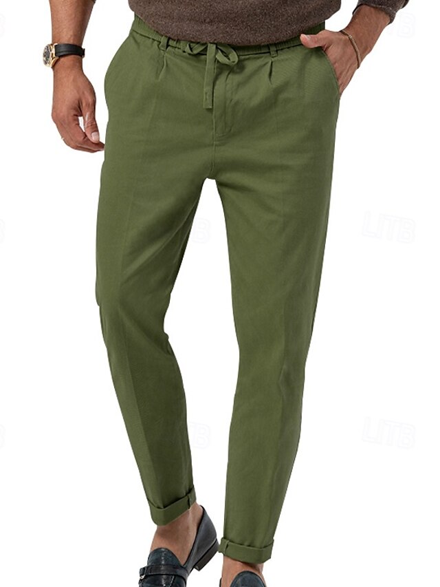 Suit Pants Men's Dress Casual Pocket Trousers