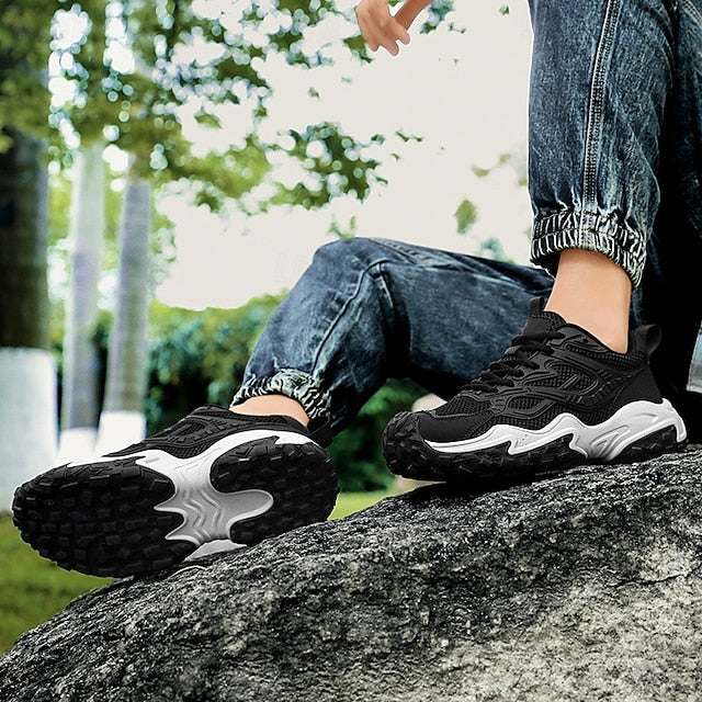 Green Olive Walking Sneakers Hiking - Men's Durable Outdoor