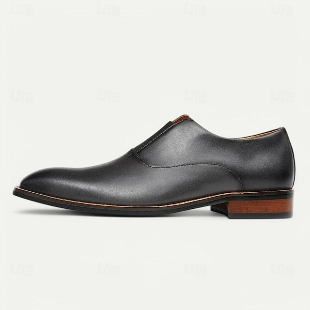 Slip-On Men's – Jacquard Loafers Floral Black Red and