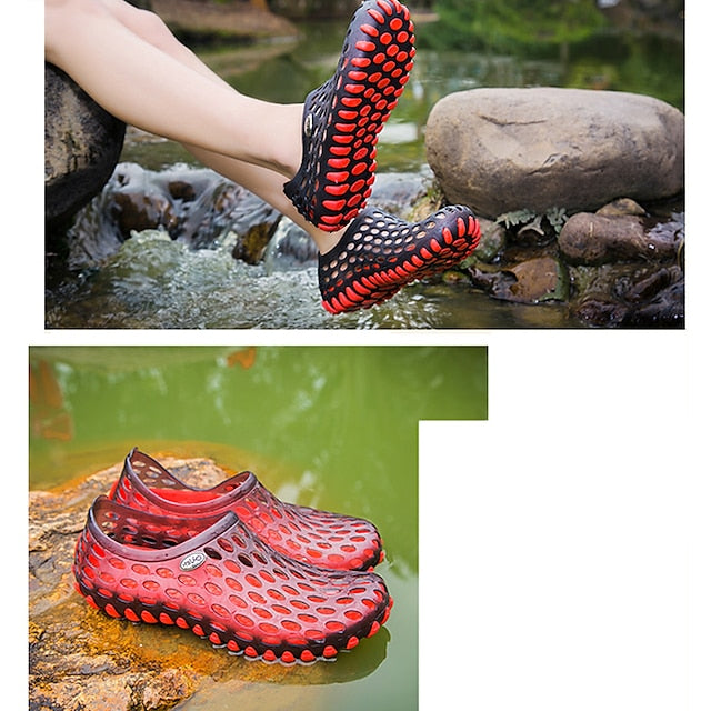 Blue Women's and Men's Perforated Barefoot Black
