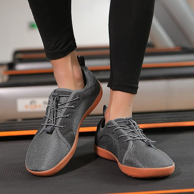 Sole with Gray Sneakers – Knit Breathable Orange Men's