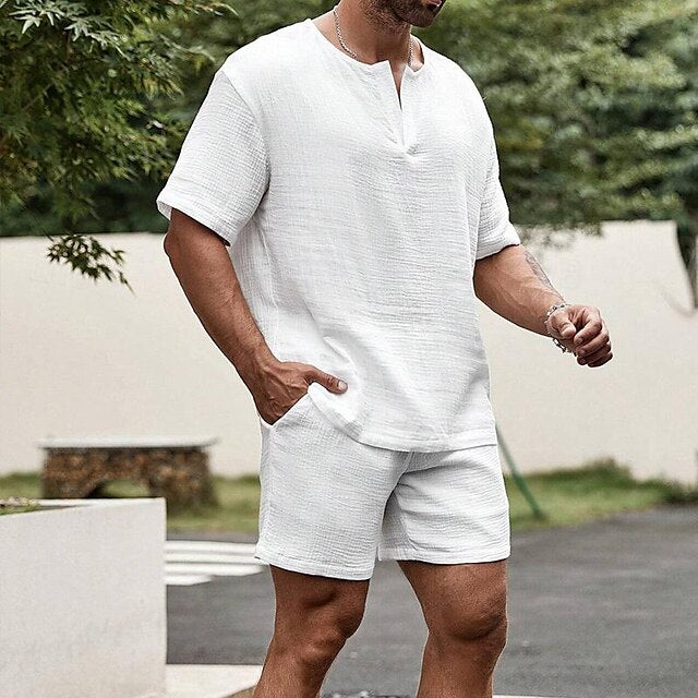 Shirt Piece Matching Casual Sets 2 Men's Summer Set