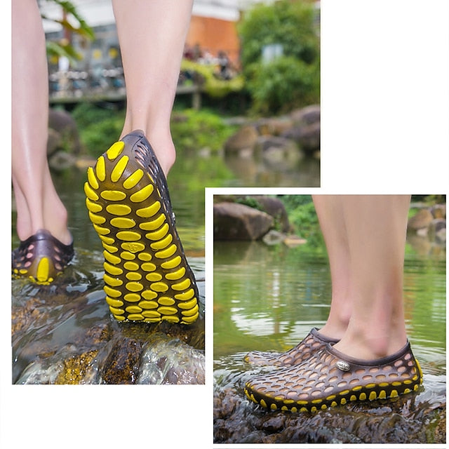 Blue Women's and Men's Perforated Barefoot Black