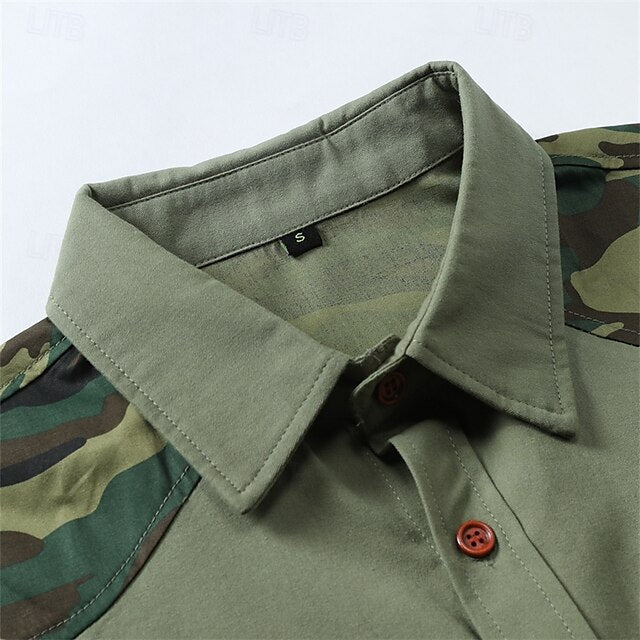 Shirt Workwear Casual Work Men's Shirts Button