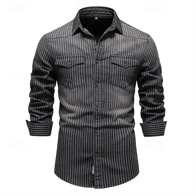 Men's Summer Knit Casual Shirt Waffle