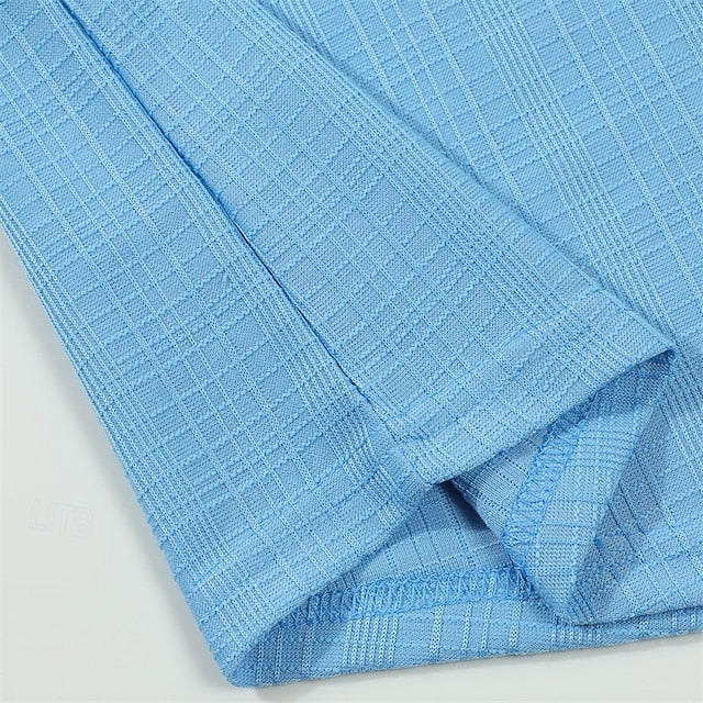 Summer Men's Shirt Button Up Beach Casual