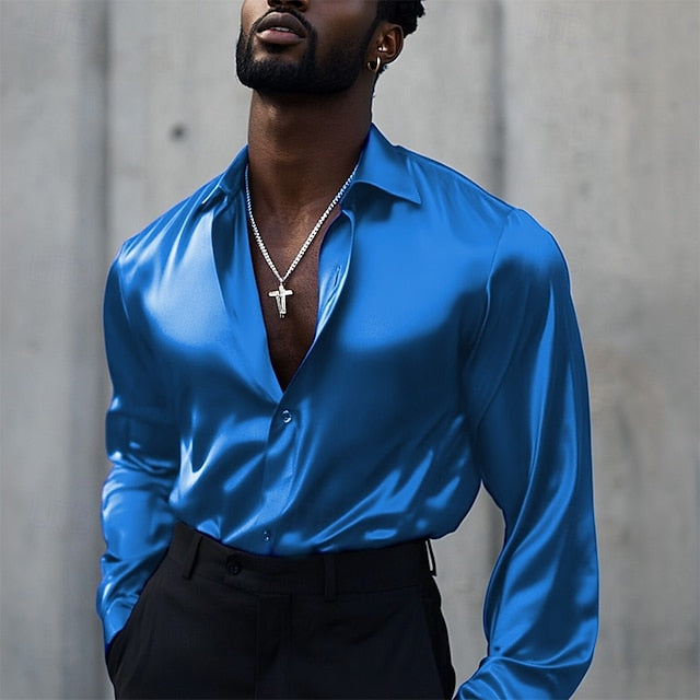 Beach Shirt Summer Casual Up Men's Button