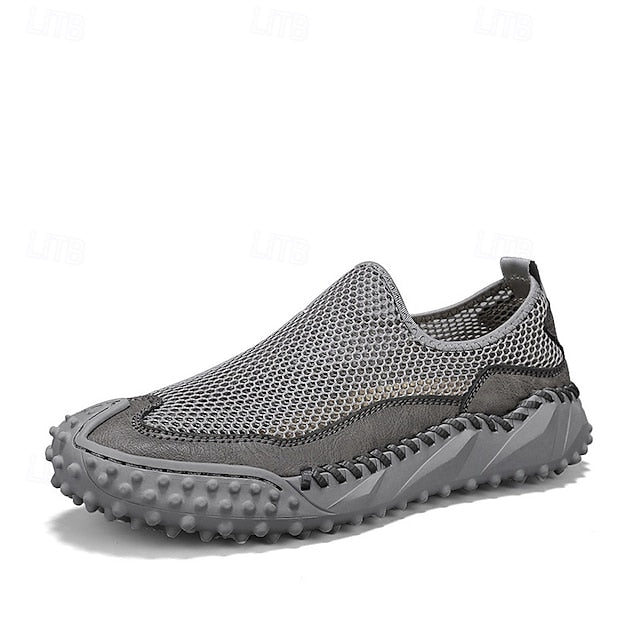 Brown Breathable Mesh with Sports Men's Sandals Upper and