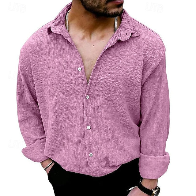 Shirt Button Men's Beach Up Summer Casual