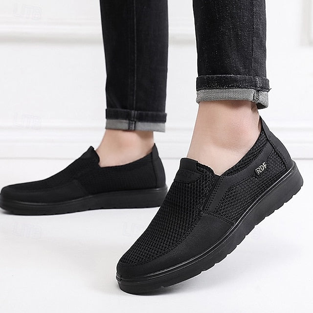 and Sneakers Slip-On Men's Breathable Lightweight Mesh -