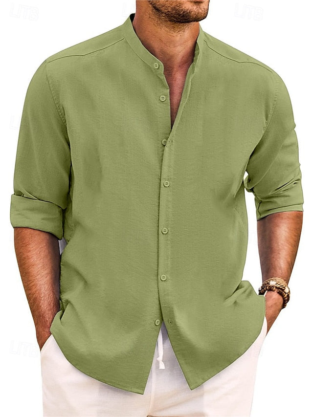 Band Shirt Wear Collar Summer Men's Beach