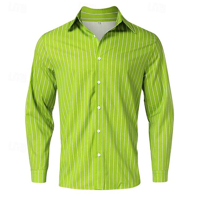 Men's Button Casual Up Shirt Pink Summer