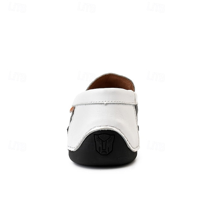 Leather Black with Loafers Faux Men's White Crocodile
