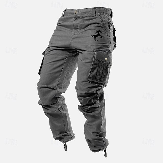 Colored Pants Trousers Solid Corduroy Casual Men's