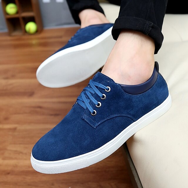 Brown Low-Top Men's Casual Suede Retro Lace-Up – Sneakers