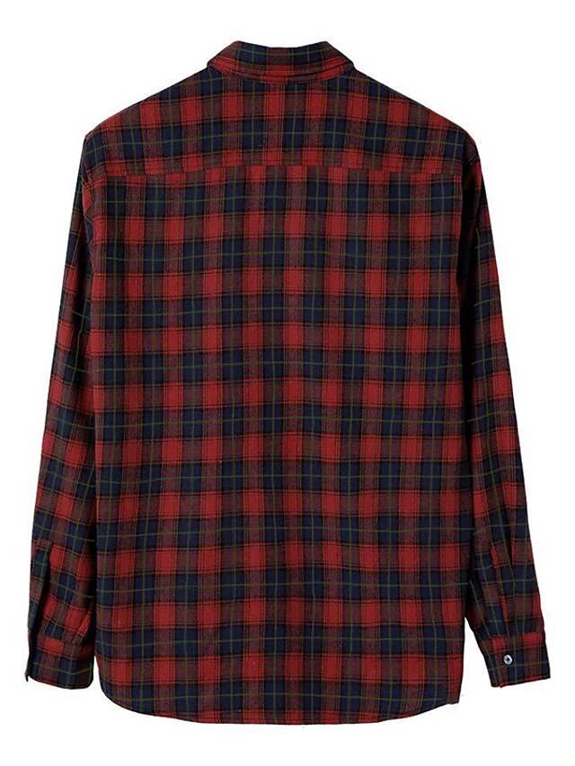 Yellow Casual Button Shirt Men's Up Green Red