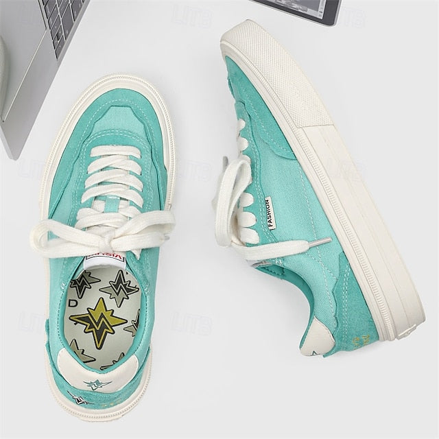 Comfortable Canvas Sneakers Slip Walking Casual Men's Suede