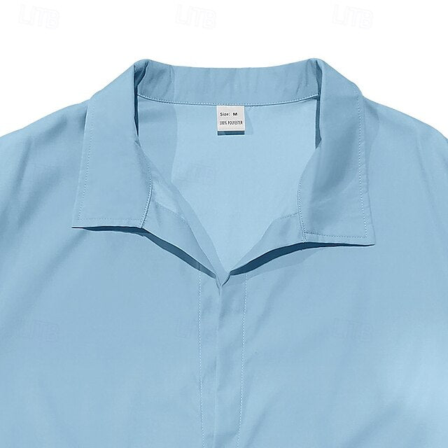 Casual Beach Men's Summer Black Shirt