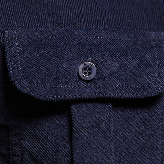 Corduroy Men's Summer Up Button Shirt