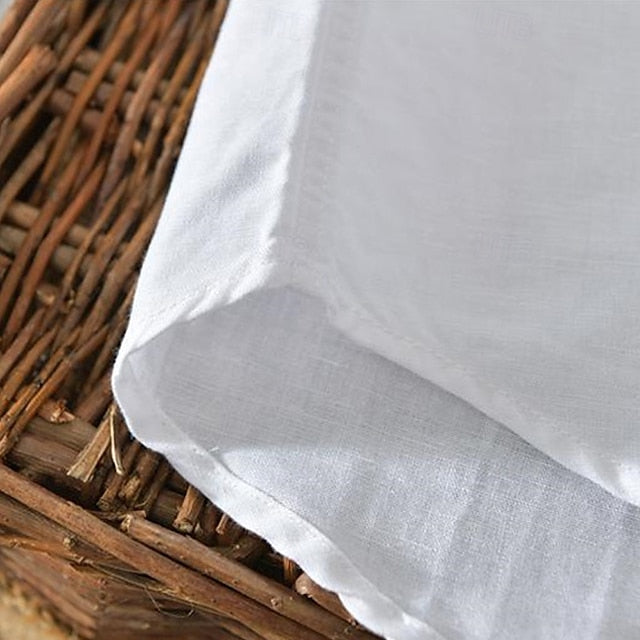 Button Up Linen Shirt Casual Cotton Men's
