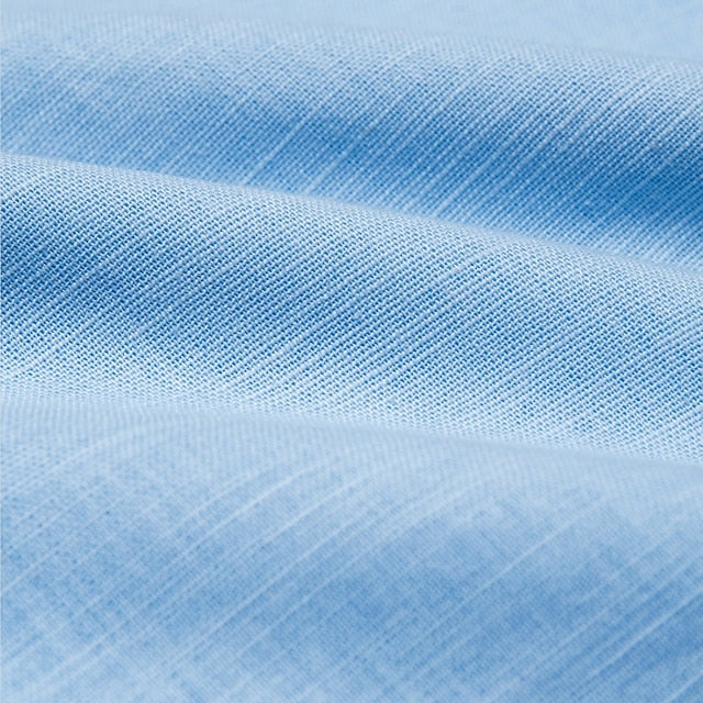 Summer Shirt Wear Beach Up Button Men's Linen