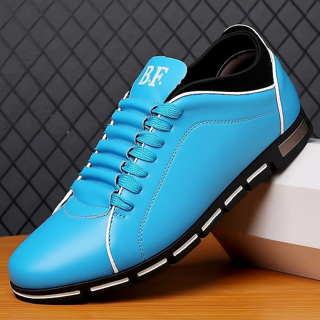 Faux Red Stylish Casual Leather – Sneakers Men's