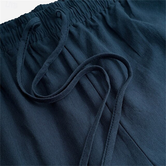 Men's Baggy Trousers Pants Pants Linen Summer Beach Pants