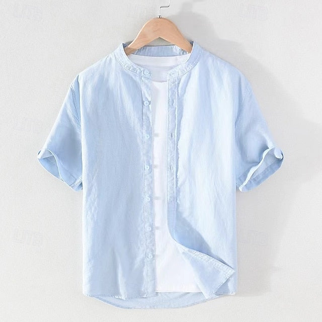Men's Collar Shirt Chinese Mandarin