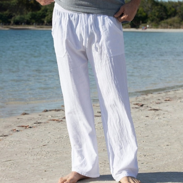 Beach Summer Baggy Trousers Linen Men's Pants