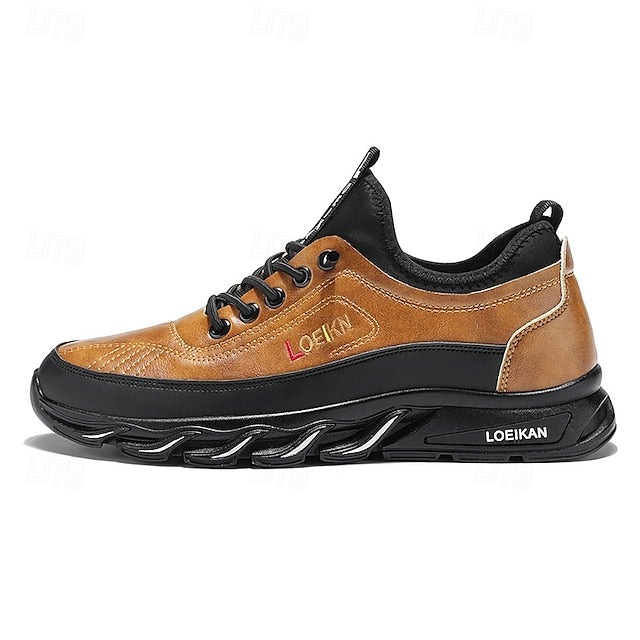 Shoes Men's in Outdoor Black Tan Rugged