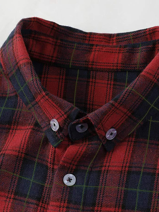 Yellow Casual Button Shirt Men's Up Green Red