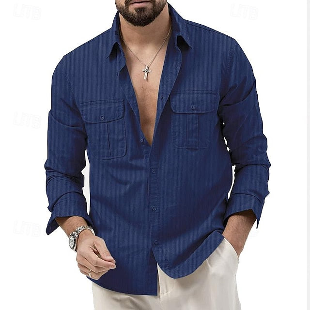 Men's Beach Summer Up Button Casual Shirt