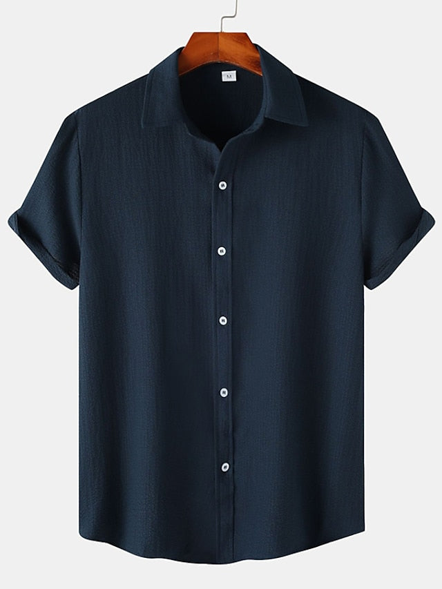 Black Wine Short Blue Casual Men's Sleeve Pink Shirt Yellow