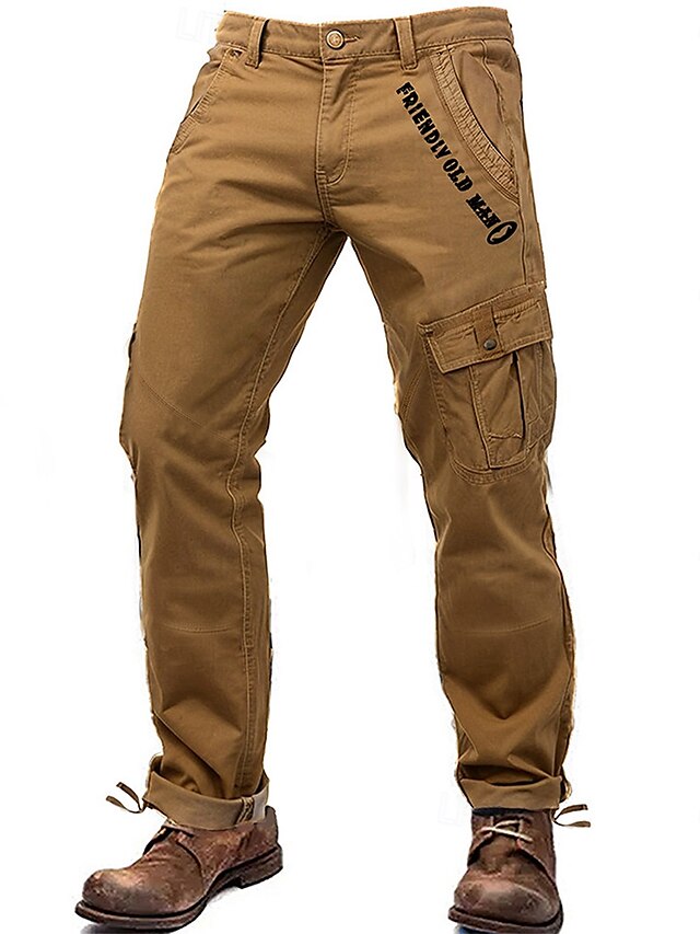 Pants Work Cargo Trousers Multi Pocket Men's