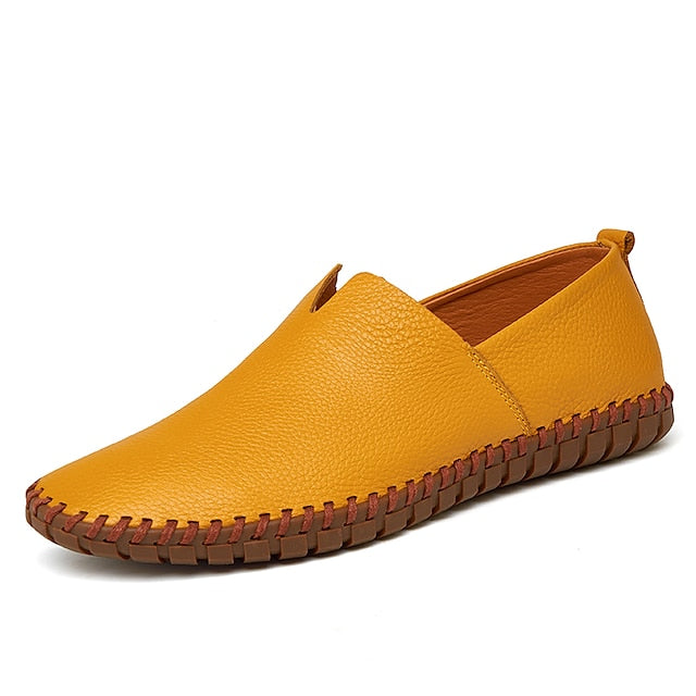 Leather Men's Loafers Slip-On