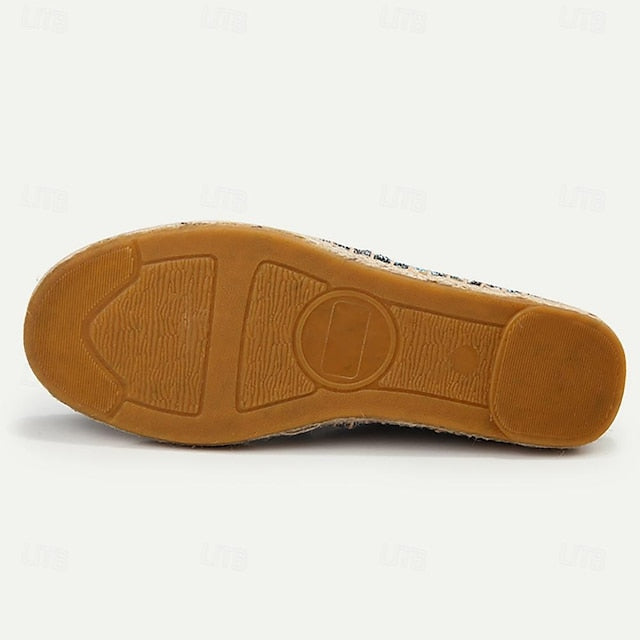 Men's Plaid Summer Canvas Slip-On - Comfortable Espadrilles