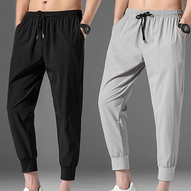 Men's Pants Pocket Cropped Casual Athletic