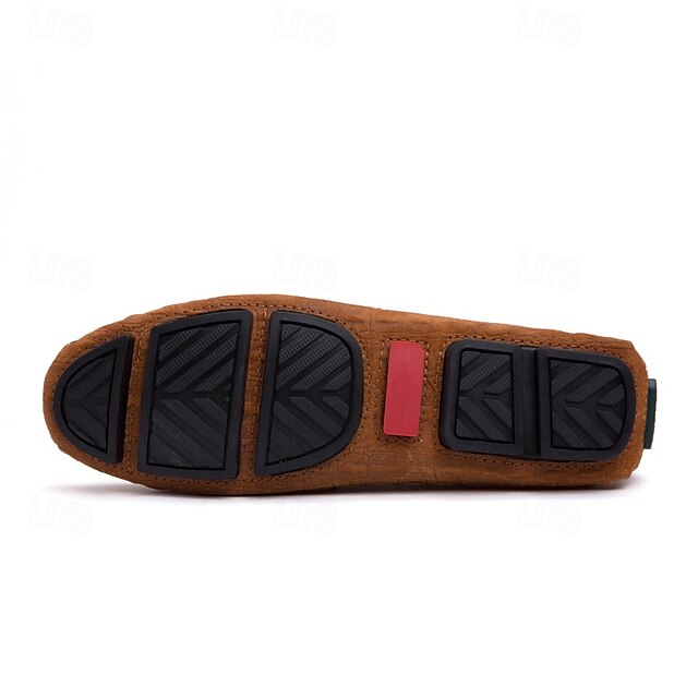 Tassel Men's and Faux with Loafers Brown Suede Detail