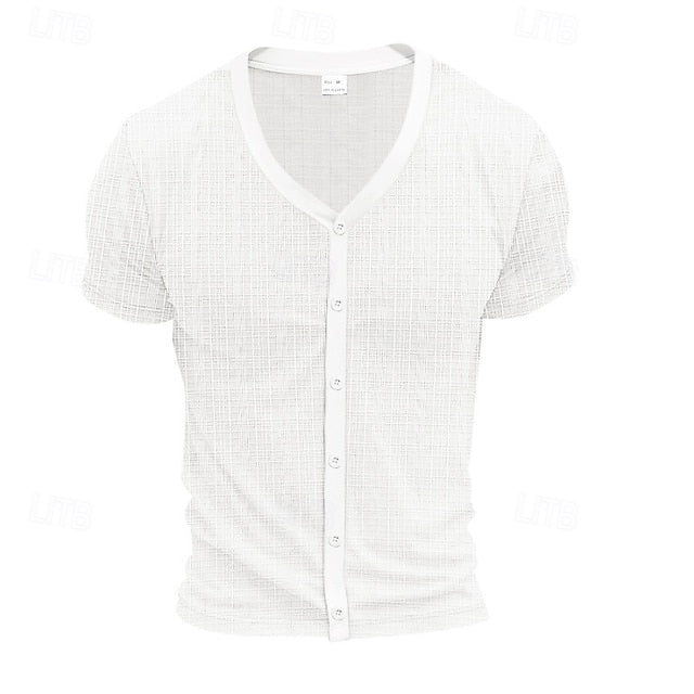 Up Summer Button Casual Beach Shirt Men's