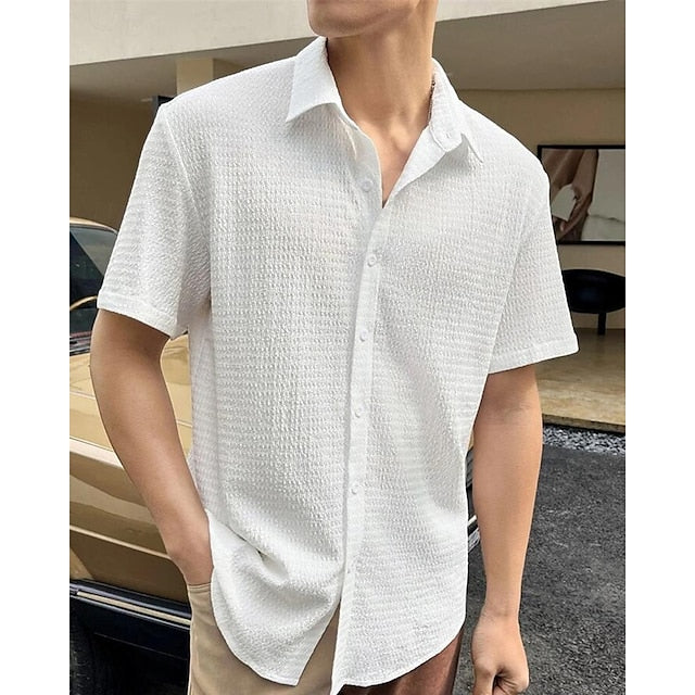 Casual Shirt Up Men's Summer Beach Button