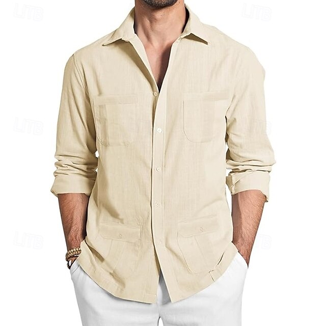 Linen Up Men's Cotton Casual Button Shirt