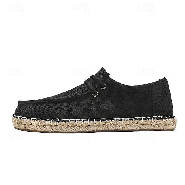 with Men's Rope – Beige Detail Loafers Casual Espadrille