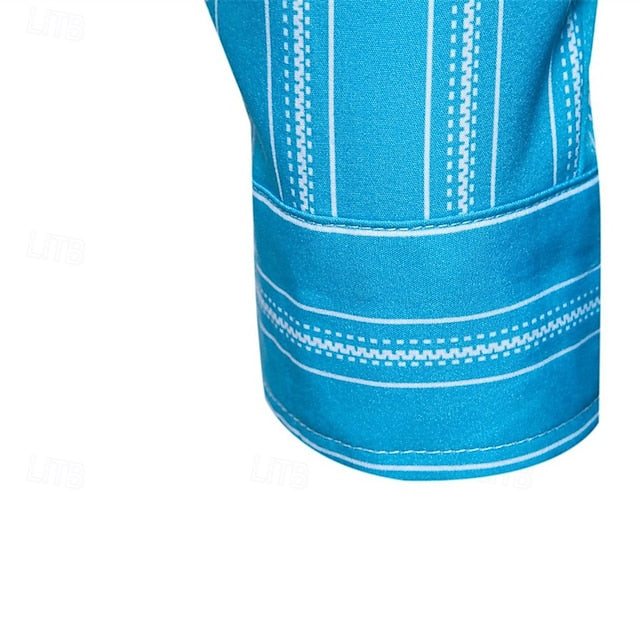 Men's Summer Shirt Beach Up Casual Button