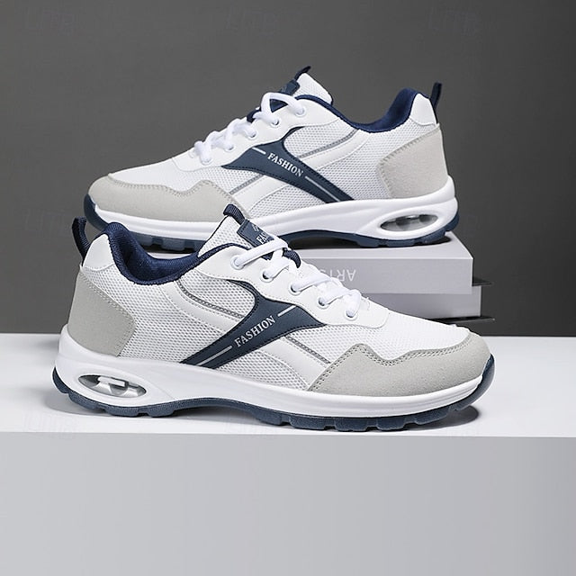 Grey Men Casual Sneakers Fashion and for – White Comfortable