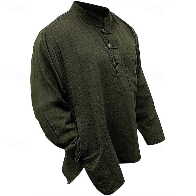 Beach Summer Casual Shirt Men's Up Button
